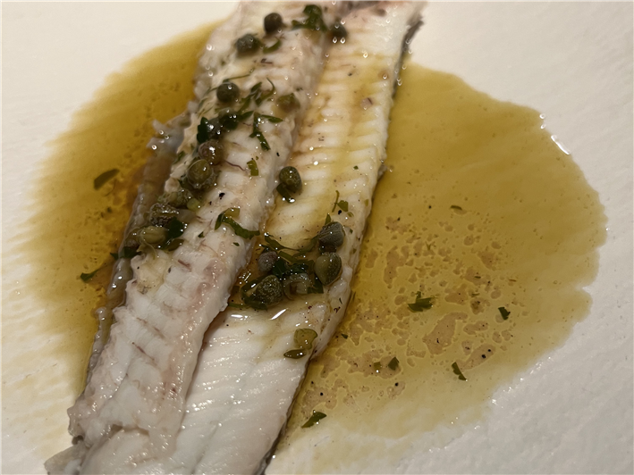 Dover sole served